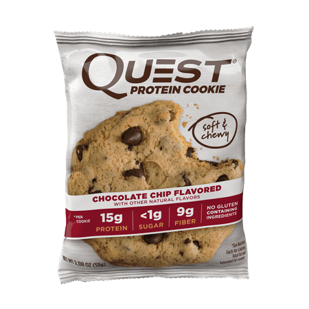 Quest Protein Cookie, Chocolate Chip, 15g Protein, 4 (Best Tasting Low Carb Protein Bars)