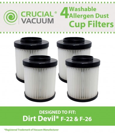 4 Dirt Devil F22 F26 Washable Filter Part 1 Lv1110 000 Walmart Canada