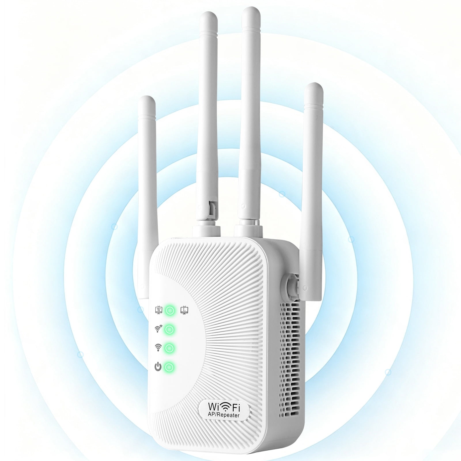 1200Mbps WiFi Extender Dual Band 2.4GHz 5GHz WiFi Repeater Signal Booster with 4 Antennas Ethernet Port, Up to 12880 Sq.ft Coverage Wireless Internet Range Extender Supports 105 Devices for Home