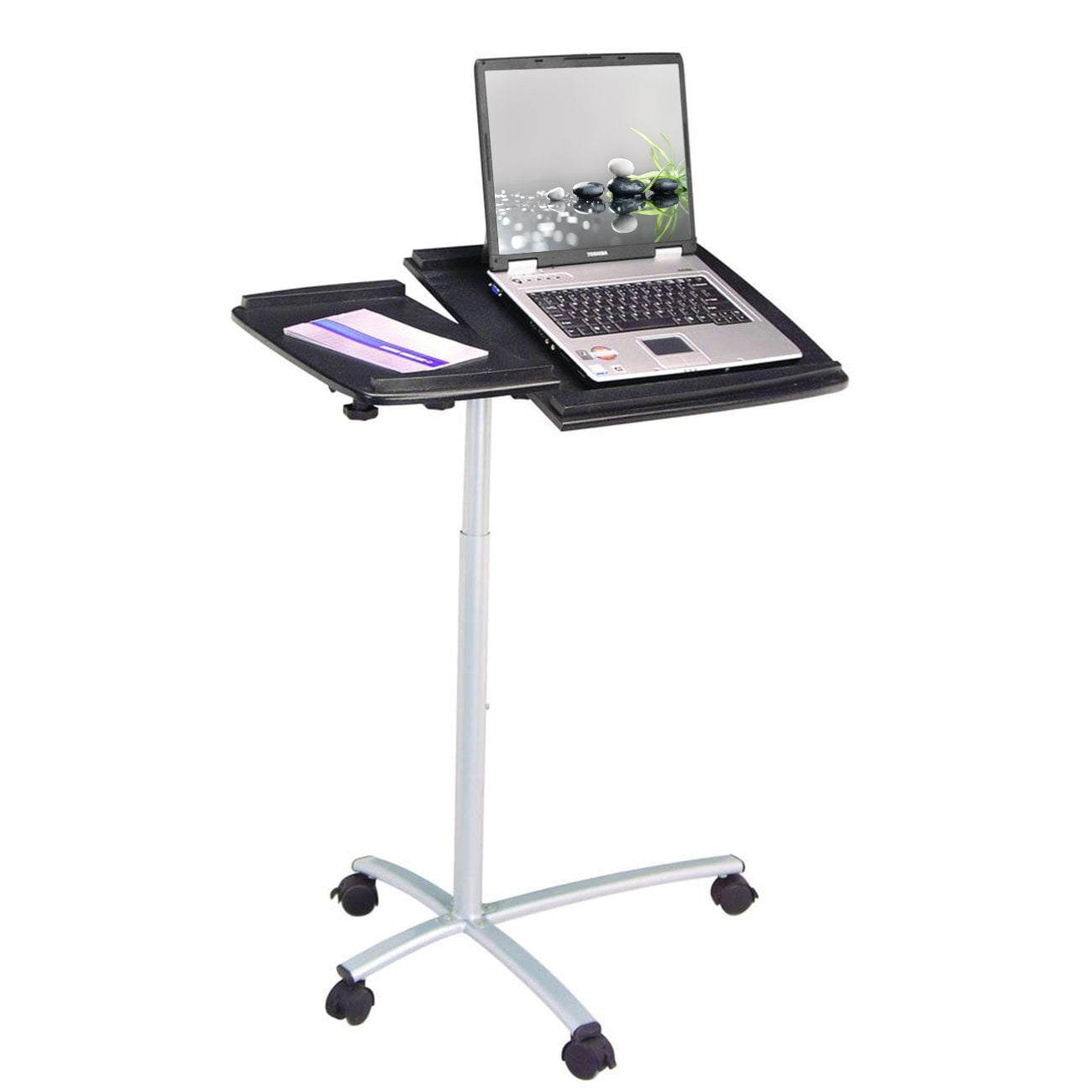 Techni Mobili SittoStand Rolling Adjustable Laptop Cart, Graphite