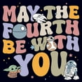 thumbnail image 2 of Womens Star Wars: The Mandalorian Retro Fourth Text T Shirt, 2 of 4