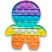 6 Pack Push Pop Fidget Toy - Push Pop Bubble Anti Anxiety Sensory Toy - Bubble Pop Stress Reliever - Durable & Washable Soft Silicone Squeeze Fidget Toy - Perfect for Adults & Kids