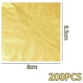 thumbnail image 2 of 200 PCS Gold Sheets Gold Foil for Art Gilding Flakes Multipurpose Gold Leaves Flakes Gold Flakes 8.5 X 8 cm, 2 of 5