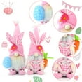 thumbnail image 2 of Ayieyill Easter Decorations, 2 Pcs Easter Bunny Plush, 12.2’ Spring Swedish Tomte Easter Gnomes Plush for Home Table and Gift(Pink), 2 of 8