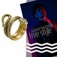thumbnail image 3 of Men's Vintage Retro Punk Stainless Steel Snake Party Biker Ring Band Size 6-13, 3 of 9