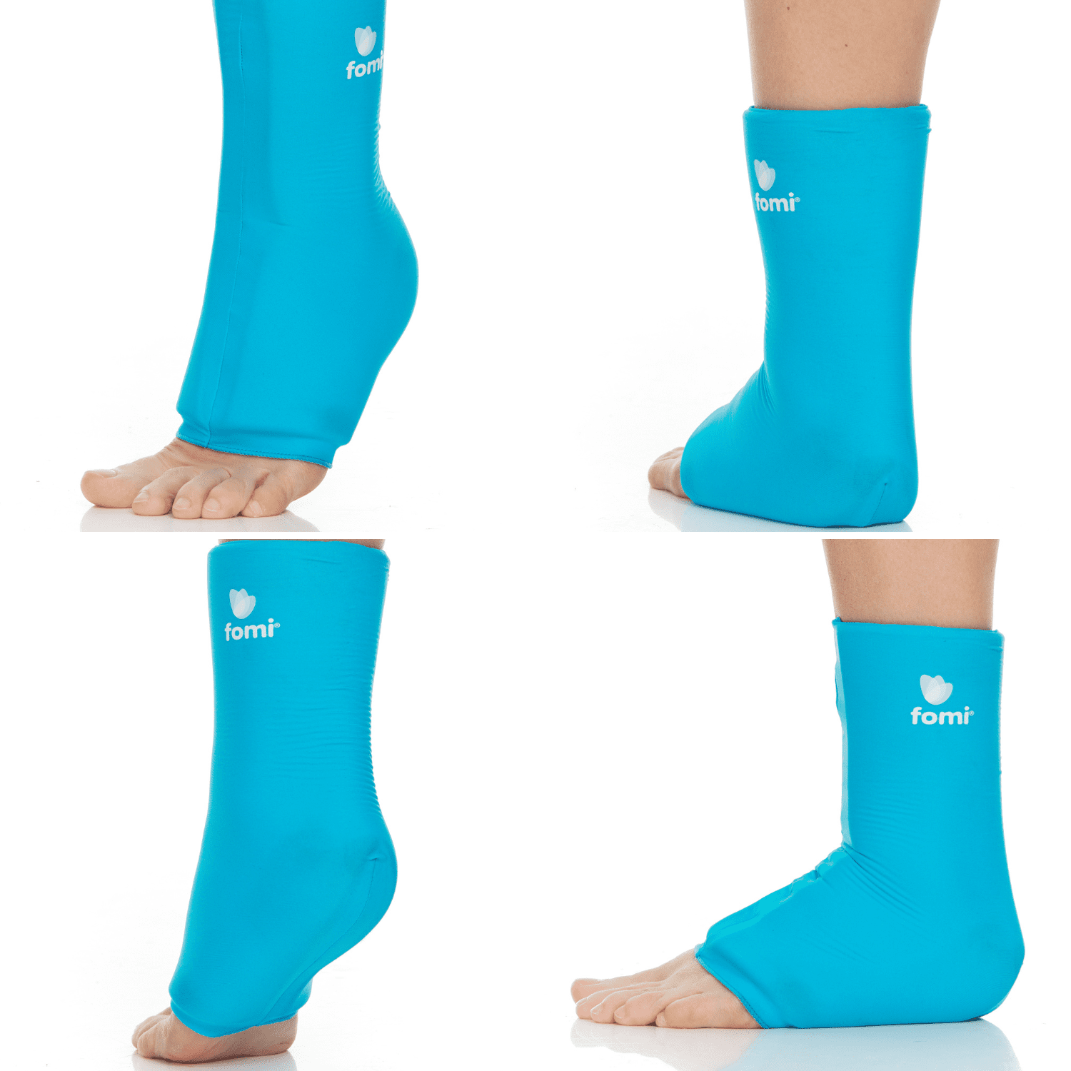 FOMI Hot Cold Ankle Foot Gel Ice Pack Wrap | Premium Comfort 360 Degree Solid Gel Cooling Compression | One Size Fits Most