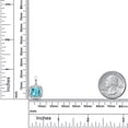 thumbnail image 5 of Gem Stone King 10K White Gold Swiss Blue Topaz and Diamond Accent Pendant Necklace for Women | 2.75 Cttw | Gemstone Birthstone | 8MM Cushion, 5 of 6