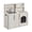 White Wash, variant on ECR4Kids 4-in-1 Kitchen, Sink, Stove, Oven, Microwave and Storage, Play Kitchen, Natural