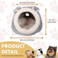 thumbnail image 6 of PinkSheep Cat Bed Cave Cat House Bed Pet Bed with Cushion for Small Medium Indoor Cats Dogs Gray, 6 of 10