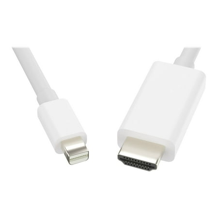 Unirise 15FT Mini DisplayPort Male To HDMI Male Cable White