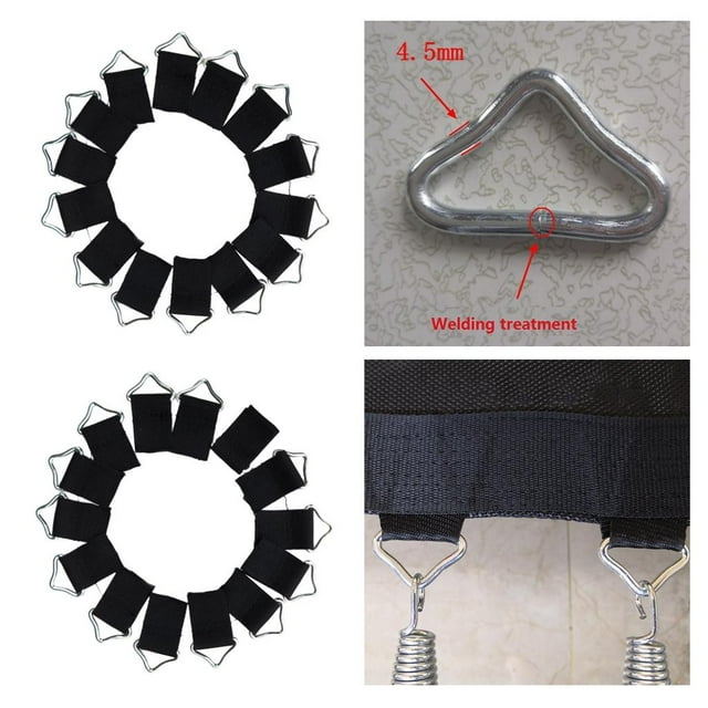 2x 10x Anillos Triangulares de material acero con Hebilla para , Anillos en , Reparación , Bolsa de Mantenimiento, Artesanía de shamjiam Anillos en V triangulares de trampolín