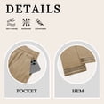 thumbnail image 6 of TEMOFON Linen Pants for Women Capri Summer Lounge Tapered Leg with Pockets Elastic Waistband Comfy Lace Trim Cotton Brown Clothes XL, 6 of 9