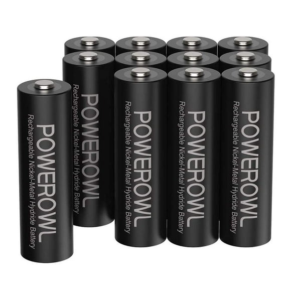 Pilas AA recargables POWEROWL 2800 mAh 1,2 V (paquete de 12)