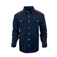 thumbnail image 5 of Men's Casual Splicing Corduroy Button Up Shirt Classic Fit Long Sleeve Fall Winter Top with Utility Pockets, 5 of 8