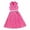 Hot Pink, variant on Baby and Toddler Girls Sets Two Piece Vest Top Collar Pleated Skirt Kids Outdoor Clothes,Hot Pink,Size 4 -5 Years