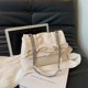 thumbnail image 5 of Bolso Hombro Con Pajarita Y Bolso Axila Con Solapa Y Correa Cadena para Mujer (blanco), 5 of 9