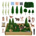 thumbnail image 1 of LuciPaw - Juego de 28 figuras de indios nativos americanos (plástico, árboles, musgo, arena, piedras) para niños, proyectos educativos históricos, decoración para cumpleaños y Halloween, 1 of 5
