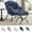 Navy Blue, variant on PUKNLY Lounge Chair with Ottoman for Small Spaces, Modern Accent Chair with Footrest, Armrests & Side Pocket, Compact Reading Chair for Living Room, Bedroom Corner