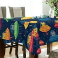 thumbnail image 5 of Yayeee Tablecloths 54" x 54" Rectangle Wrinkle Resistant Party Table Cover, Rainbow Space Cat, 5 of 8
