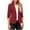 Wine, variant on Women's Blazer Business Casual Notched Collar 3/4 Sleeve Open Front Work Office Suit Jacket One Button Blazer
