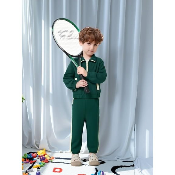 Toddler Baby Boy Clothes Fleece Feel Long Sleeve Sweatshirt Pants Fall Winter Outfits 2pcs Sweatsuit Set 1-5T