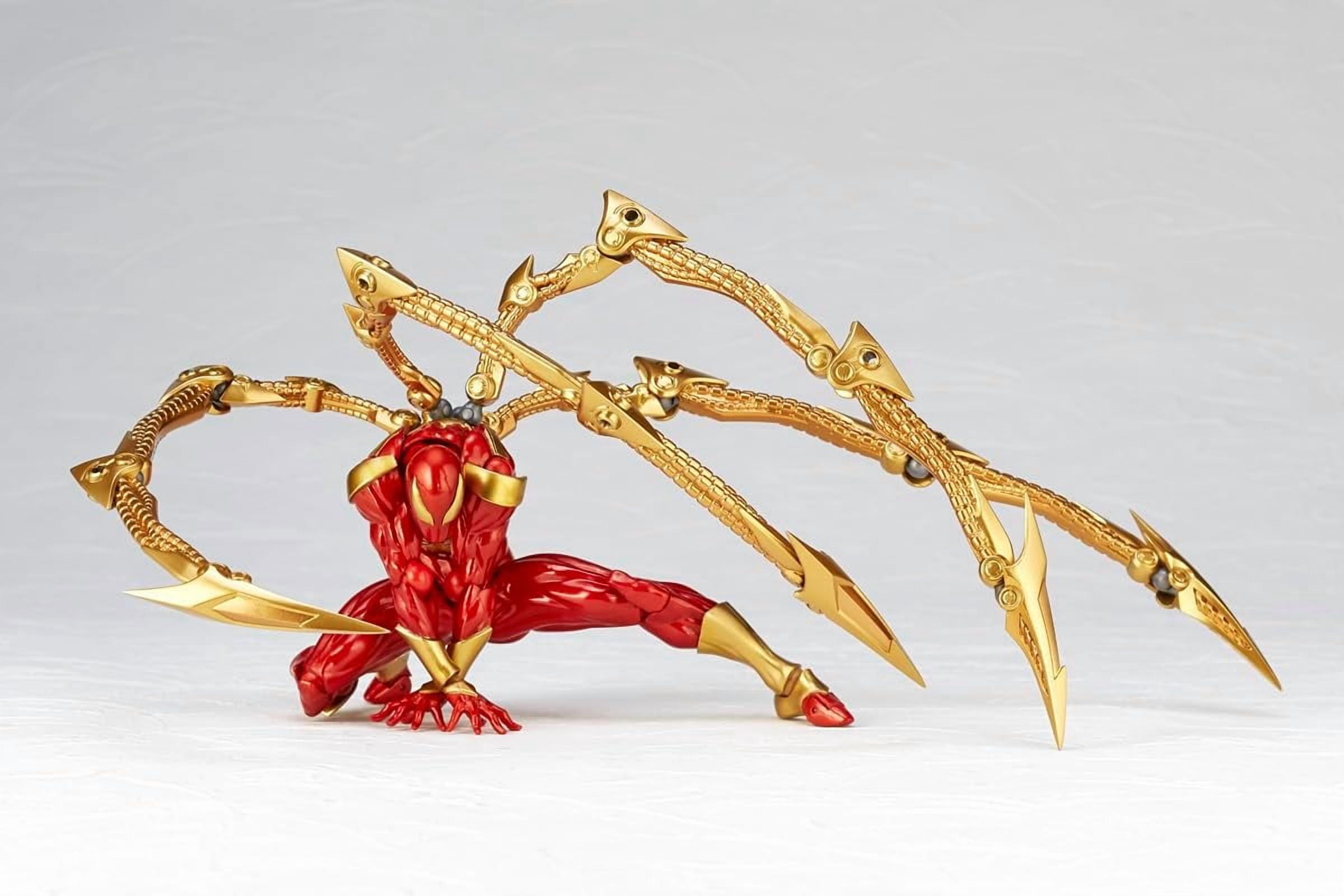 ZapZest Iron Spider Action Figures, 6.3" Spider Hero Man Figures Collectable Toys, Superhero Figure Movie Style Model Toys, Cool Room Decorations Birthday Gifts for Fans of All Ages