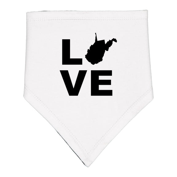 Inktastic Love West Virginia Baby Bandana Bib