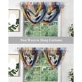 thumbnail image 5 of Waterfall Valances for Windows, Sports Football, Minimalist Painted Art Kitchen Sheer Valance Curtains, Rod Pocket Elegant Swag Valances for Living Room Bedroom, 47.2"x38.5", 2 Panel, 5 of 8
