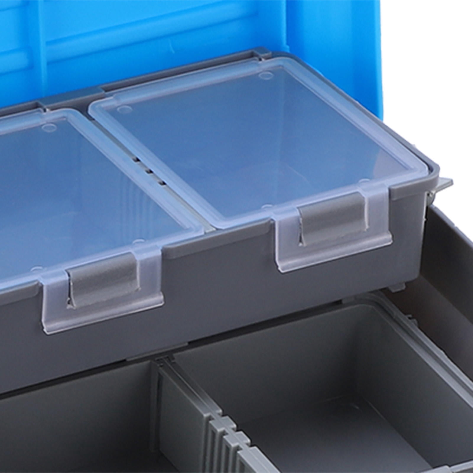 LAZIOEGR Portable ABS Three‑Layer Fishing Tackle Box with Ergonomic Handle, Impact‑Resistant Lock, Multi‑Tool Storage