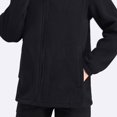 thumbnail image 5 of CUZIBR Women Winter Coat Long Sleeve Zip Up Thick Warm Lined Fuzzy Jacket Loose Fit Lightweight Outerwear Cozy Soft Comfortable Casual Wear With Pockets Dailywear,Black,XXL, 5 of 8