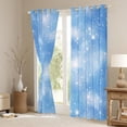 thumbnail image 3 of Manfei Chic Stars Pattern Blackout Curtains Set of 2 (52x84 Each),Dreamy Universe Galaxy Window Curtains,White Blue Curtains and Drapes For Boy Girls,Ultra Soft Home Decor, 3 of 6