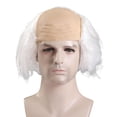 thumbnail image 2 of Peluca calva para Halloween, Cosplay, circunferencia de la cabeza, 58 ~ 60cm, peluca para fiesta de disfraces, peluca calva de científicos locos para, 2 of 8