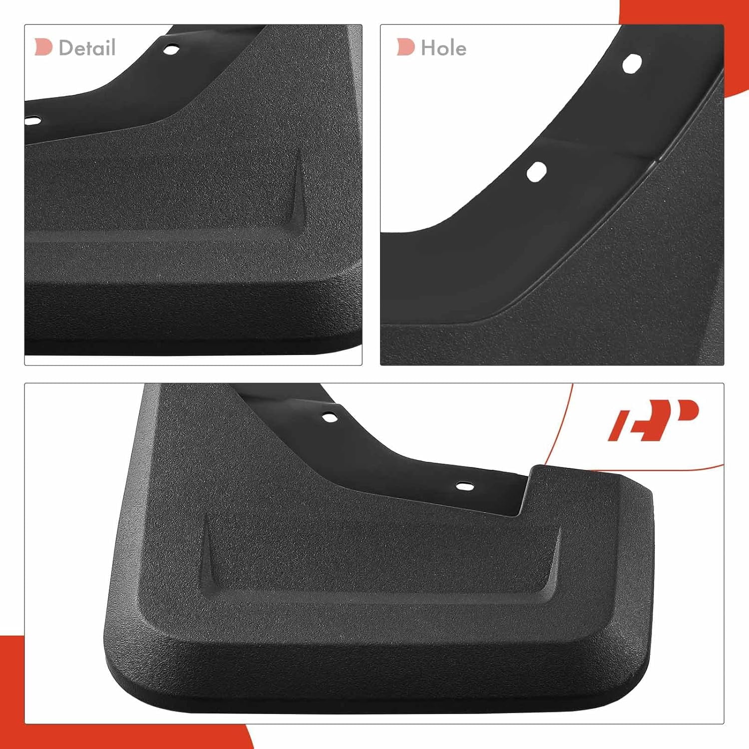 A-Premium Set of 2PCS Mud Flaps Splash Guards Mudflaps Mudguards with Hardware Kits Compatible with Ram 1500 TRX 2021 2022 2023, Rear (Driver and Passenger Side)
