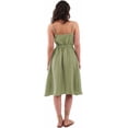 thumbnail image 2 of Amazhiyu Womens Cotton Summer Spaghetti Strap Sleeveless Midi Wrap Dress Pockets, 2 of 8