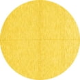 thumbnail image 1 of Ahgly Company Indoor Round Solid Yellow Modern Area Rugs, 7' Round, 1 of 4
