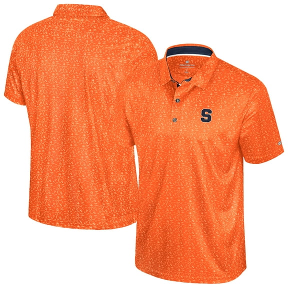 Men's Colosseum  Orange Syracuse Orange Football Print Polo