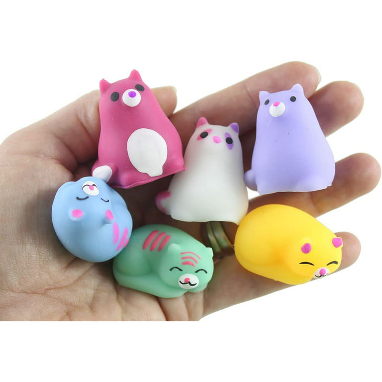 Set of 24 Cat Mochi Squishy Animals - Kawaii - Cute Individually Boxed  Wrapped Toys - Sensory, Stress, Fidget Party Favor Toy 