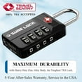 thumbnail image 2 of TSA Approved Travel Luggage Locks, Open Alert Combination Lock for School Office & Gym Locker, Toolbox, Pelican Case, Easy Read Dials, 2 of 6