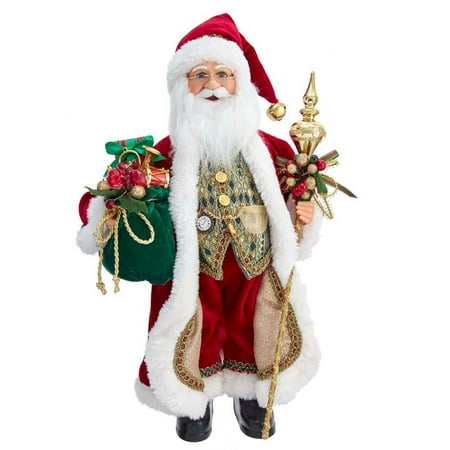 Kurt Adler 17 Inch Kringles Elegant Santa with Staff for Fans & Collectors Kurt Adler 17 Inch Kringles Elegant Santa with Staff for Fans & Collectors