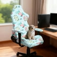 thumbnail image 3 of Xixirimido Gaming Chair Covers, 3D Printing Stretchable Computer Chair Slipcover Soft Non-Slip Gamer Chair Cover with Armrest Covers, Rabbit Floral Easter Egg Blue, 3 of 8