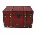 thumbnail image 2 of Vintage Wooden Storage Box, Antique Wooden Box Wooden Storage Box With Lock Treasure Box With Password Lock Treasure Chest Film And Television Shooting Props, 2 of 8