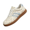 thumbnail image 3 of Willtoo Women's Ditsy Floral Casual Flat Lace-Up Sneakers, Versatile Sporty Autumn Walking Shoes, Cute Floral Print Tennis, 3 of 5