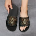 thumbnail image 6 of GZHJMY Stylish Slides for Women Men, Human Skull on Dark Natural Mystery Soft Flexible Slip-on Sandals Slippers, 6 of 7