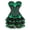 Green, variant on Gothic Striped Corset Push up Bustier with Multi Layer lace Skirt S White