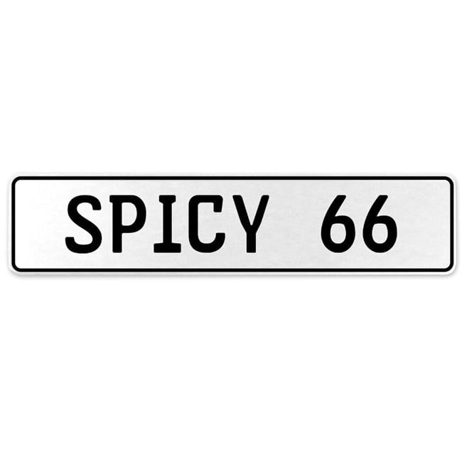 Vintage Parts USA SPICY 66 White Aluminum Street Sign Mancave Euro