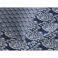 thumbnail image 4 of Ambesonne Damask Quilted Bedspread Set 3 Pcs, Floral Antique Flourishes, King Size, Dark Blue and White, 4 of 5