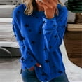 thumbnail image 5 of Summer Savings Clearance 2024! Womens Fall Fashion 2024 Clothes Oversized Crewneck Sweatshirts Comfy T Shirt Long Sleeve Tops Casual Pullover, 5 of 5