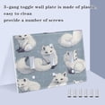 thumbnail image 3 of WOBOGO Cute Fox 3-hole Switch Plates PC Flame Retardant Plastic Material Glossy Finish Smooth Touch 6.37x4.48x0.27in, 3 of 8