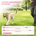 thumbnail image 7 of Jumpress Hands Free Dog Leash 4.7-6.5FT, Reflective Shock Absorbing Bungee Dog Leash & Car Seat Belt, Durable for Medium Large Dogs Walking Running (Pink), 7 of 7
