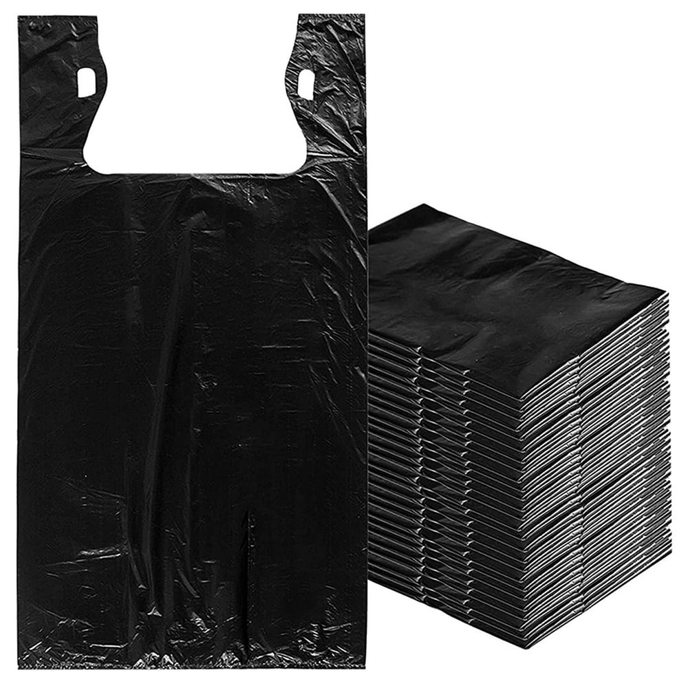 Pack of 500 Mini Jumbo TShirt Plastic Bags 16 x 8 x 26. White Shopping